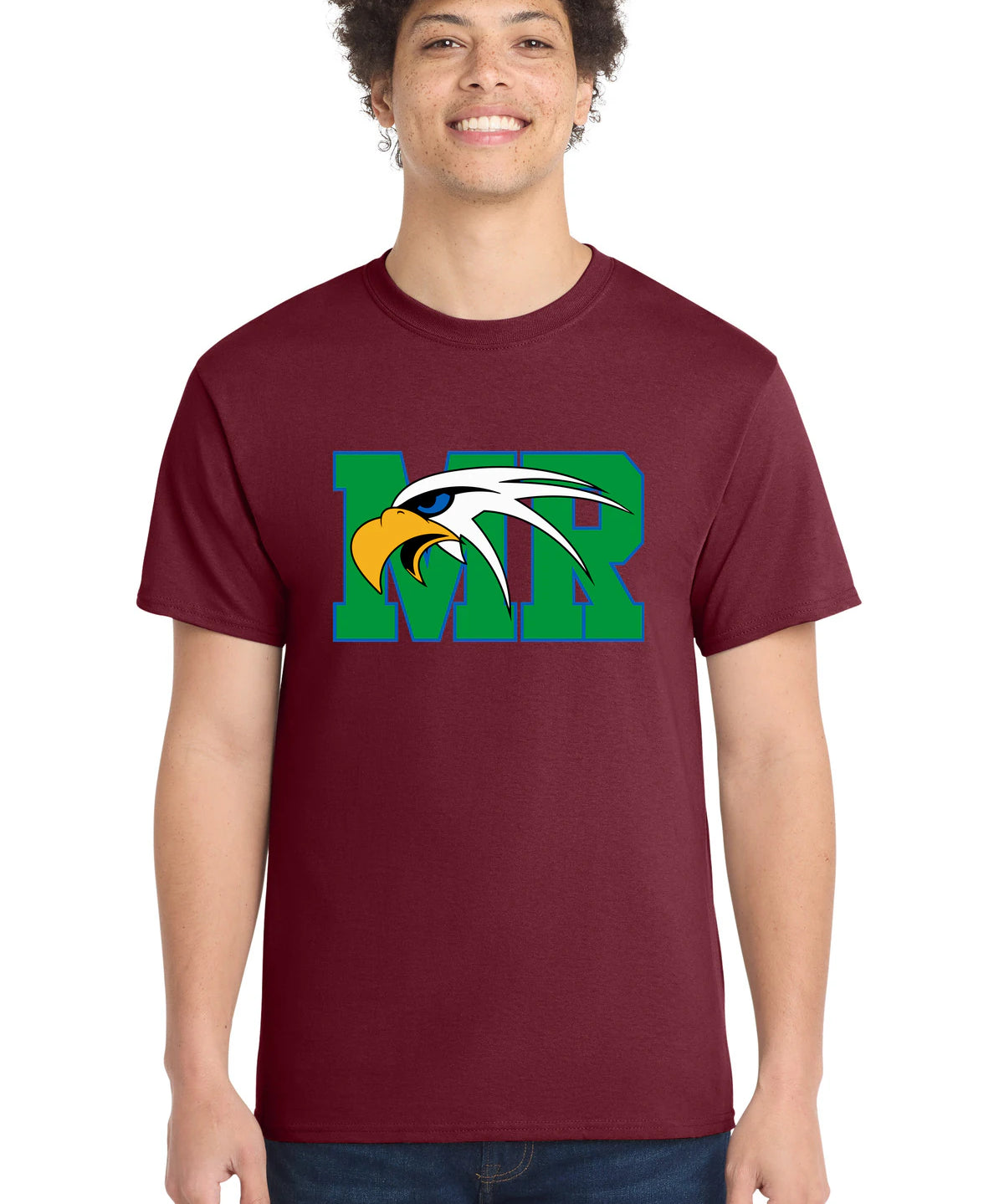 Maple River High School hockey_boys - Cardinal Port & Co Core Cotton Tee. PC54