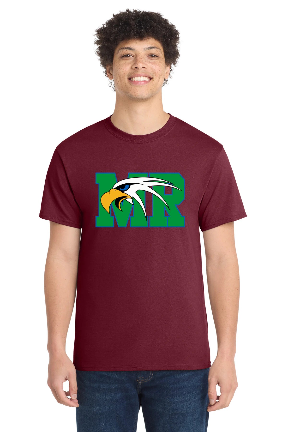 Maple River High School hockey_boys - Cardinal Port & Co Core Cotton Tee. PC54