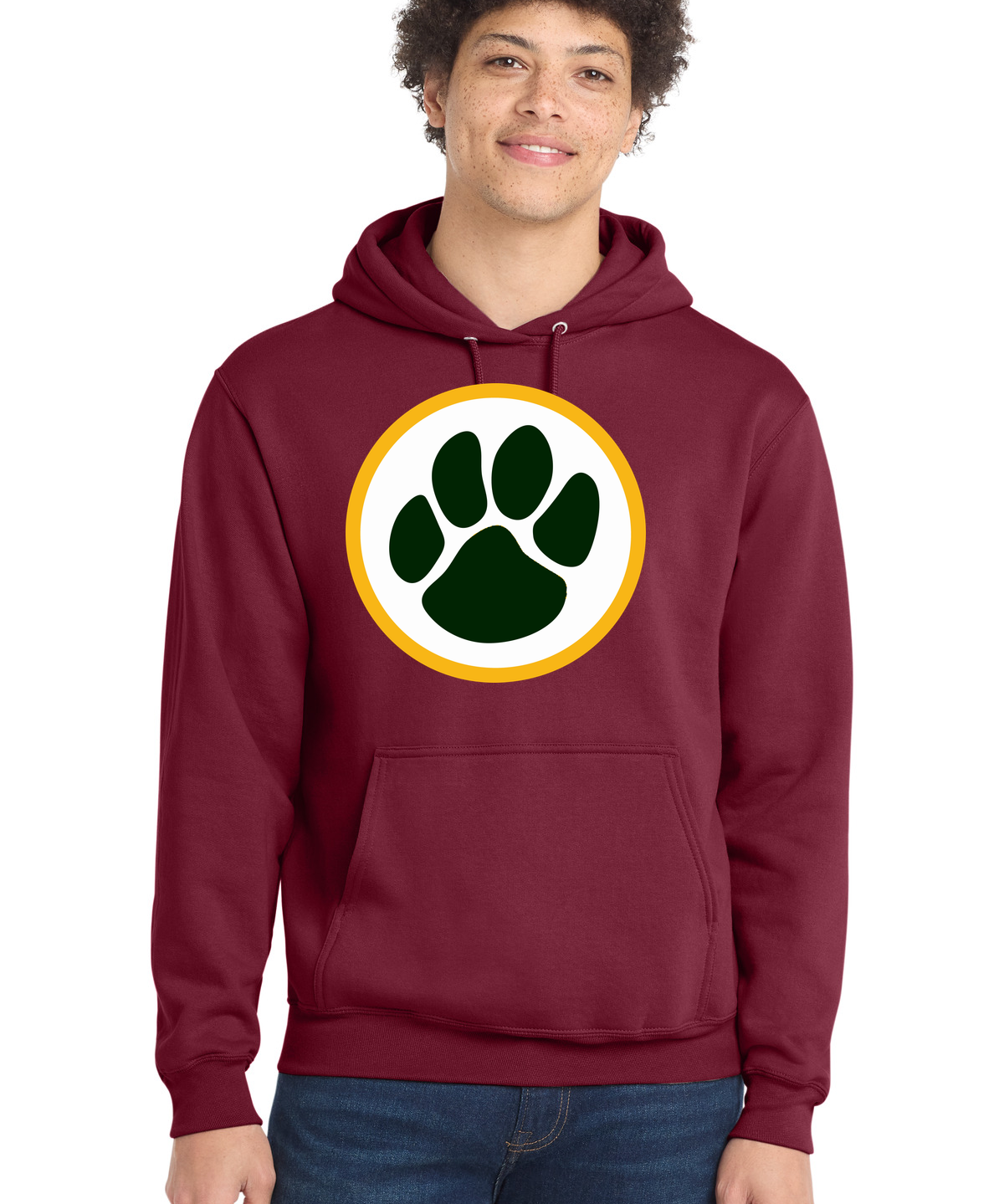 Ashwaubenon High School Football (Boys) - Cardinal Port & Co Core Fleece Pullover Hooded Sweatshirt. PC78H