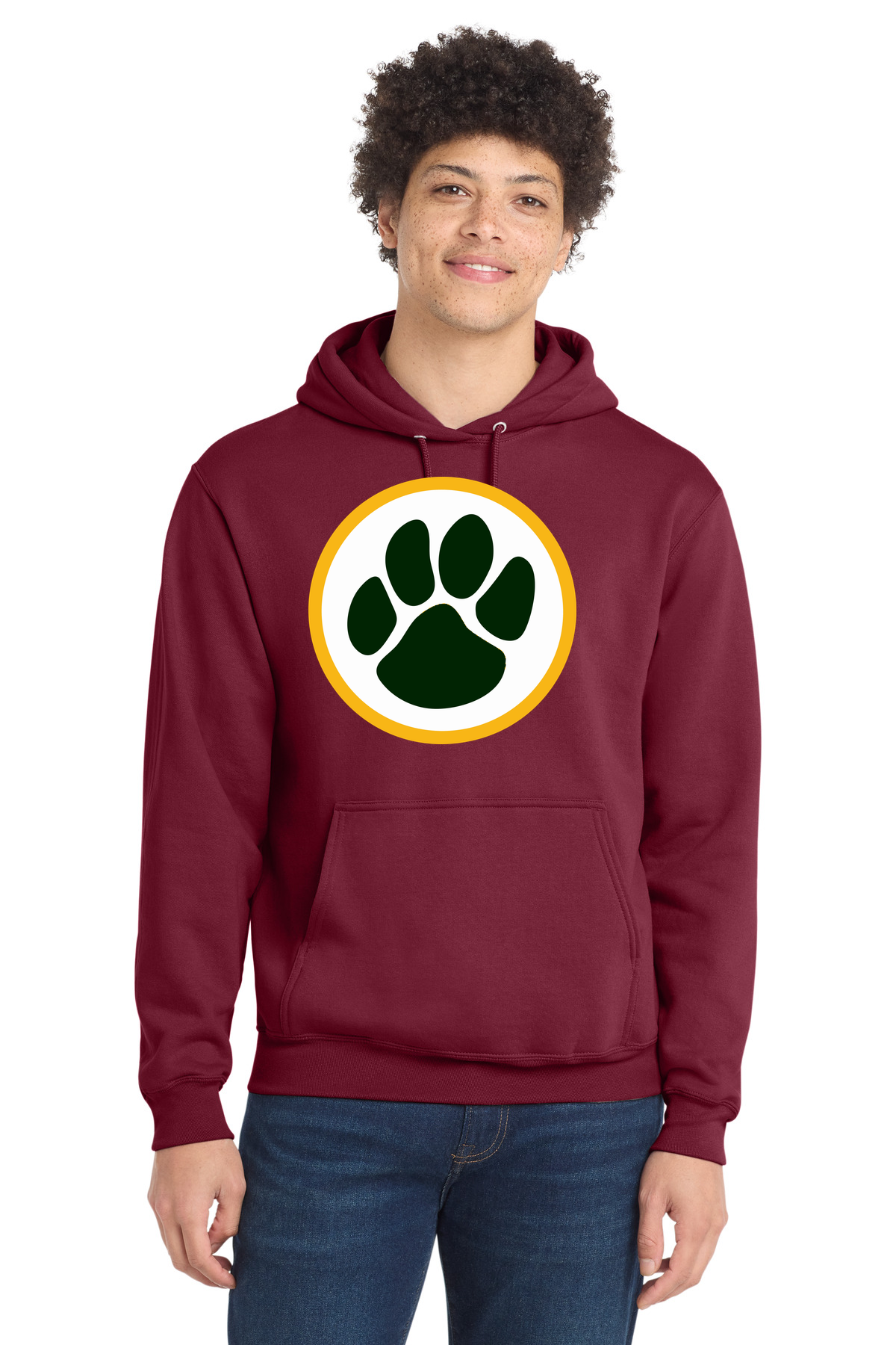 Ashwaubenon High School Football (Boys) - Cardinal Port & Co Core Fleece Pullover Hooded Sweatshirt. PC78H