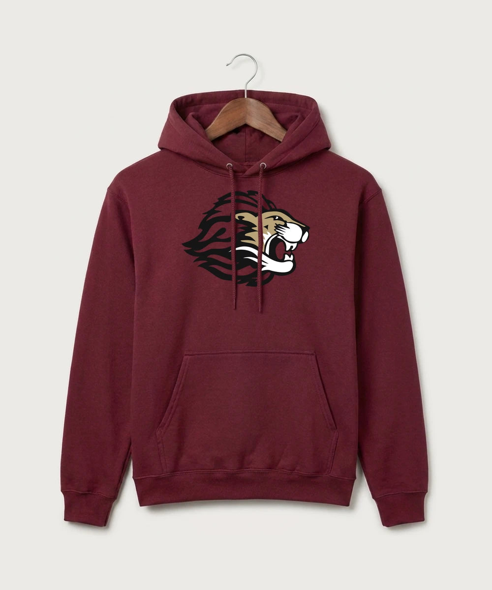 Spring Grove High School Football (Boys) - Cardinal Port & Co Core Fleece Pullover Hooded Sweatshirt. PC78H