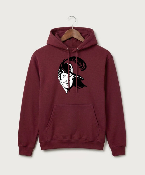 Border West Football (Boys) - Cardinal Port & Co Core Fleece Pullover Hooded Sweatshirt. PC78H