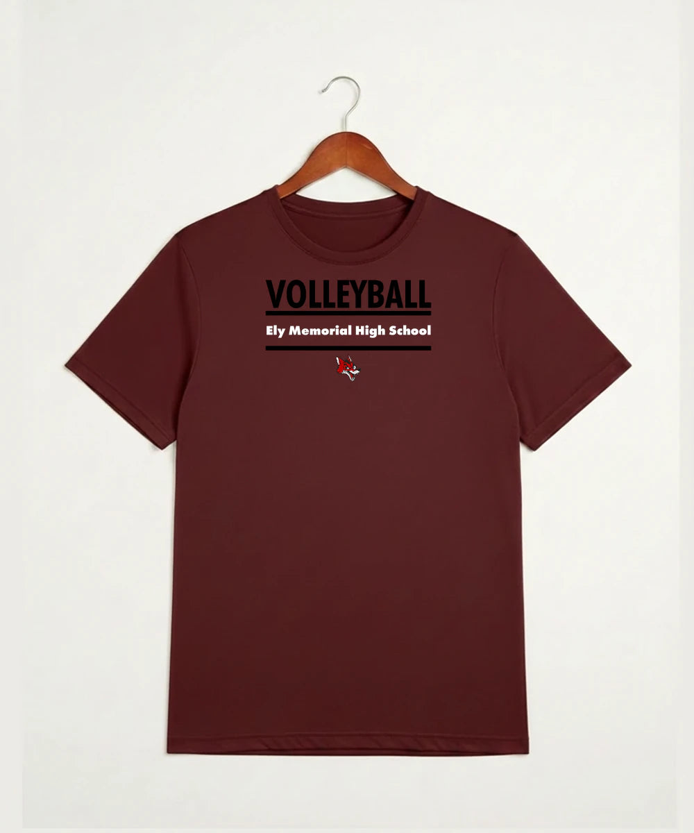 Ely Memorial High School Volleyball (Girls) - Cardinal Sport-Tek PosiCharge Competitor Tee. ST350