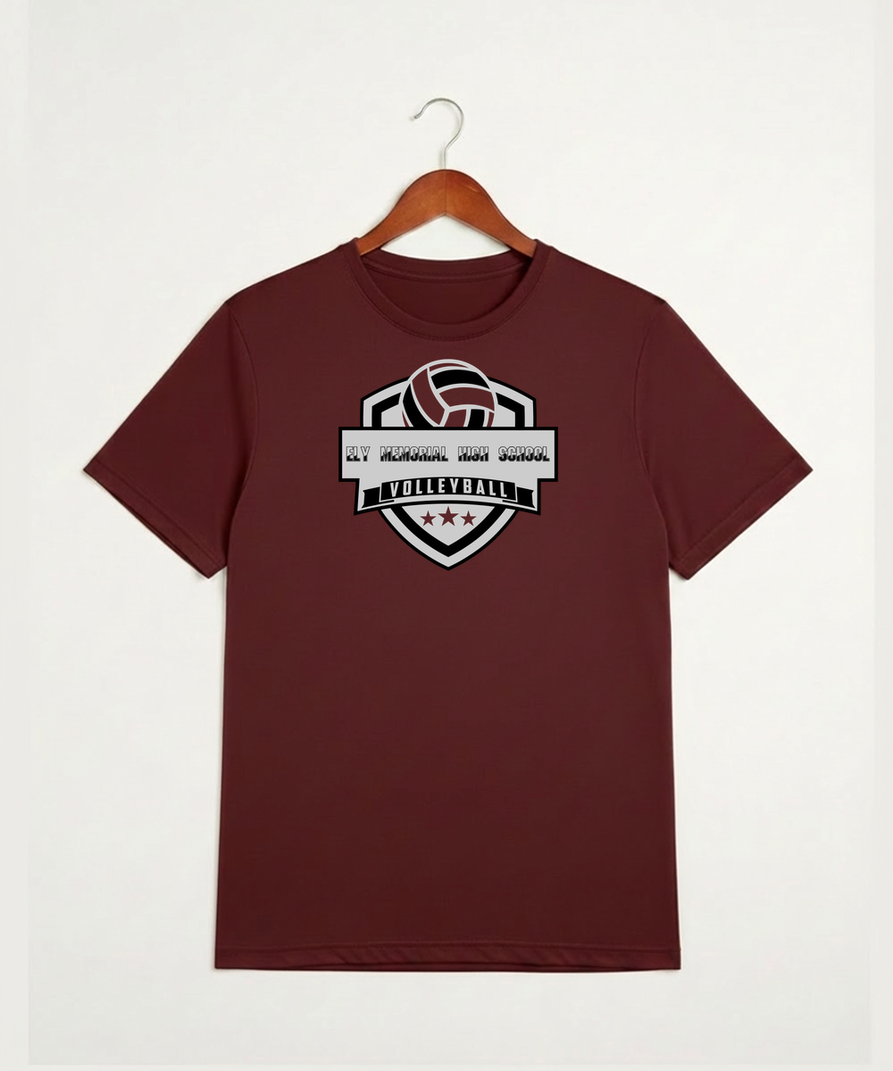 Ely Memorial High School Volleyball (Girls) - Cardinal Sport-Tek PosiCharge Competitor Tee. ST350