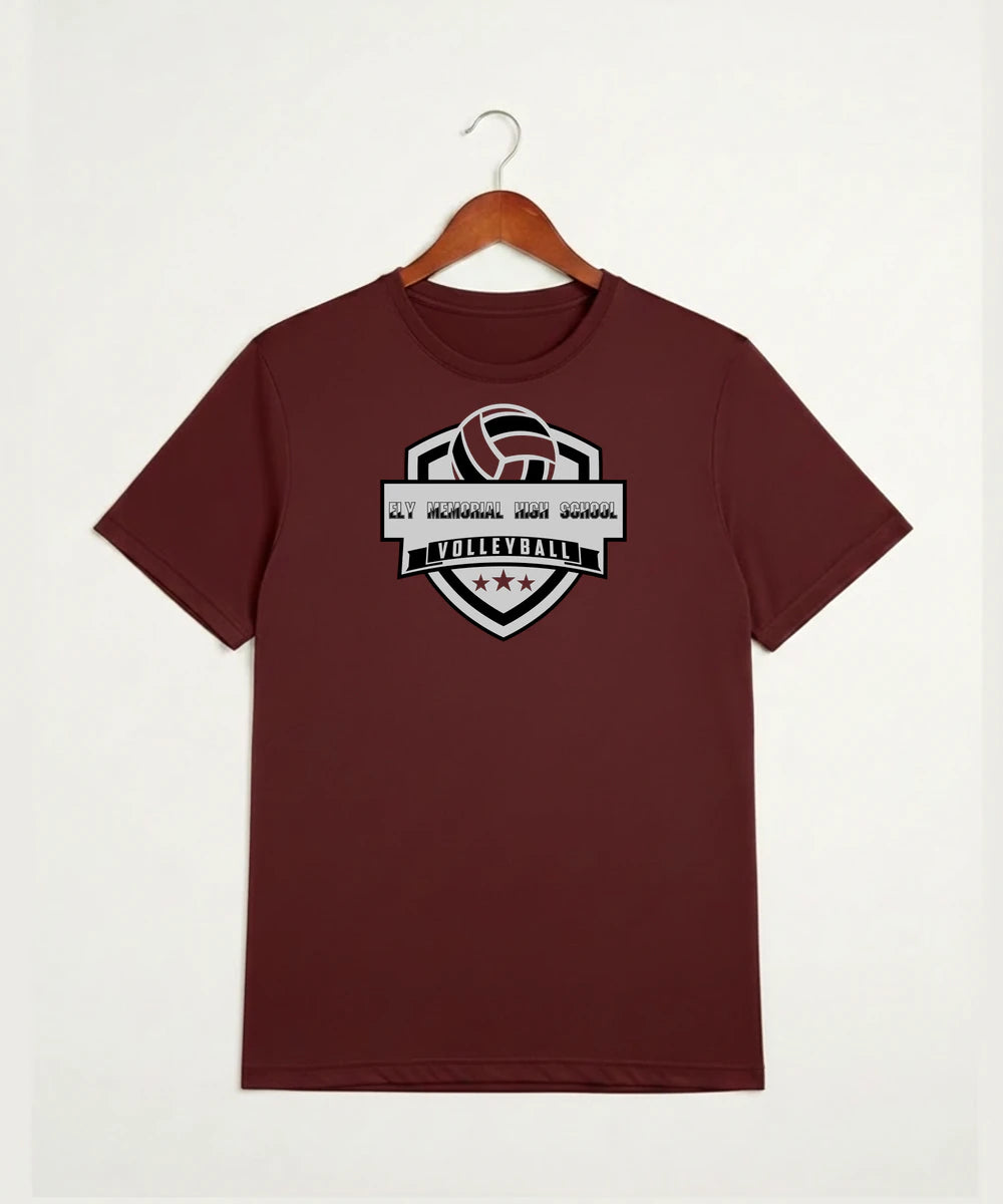 Ely Memorial High School Volleyball (Girls) - Cardinal Sport-Tek PosiCharge Competitor Tee. ST350