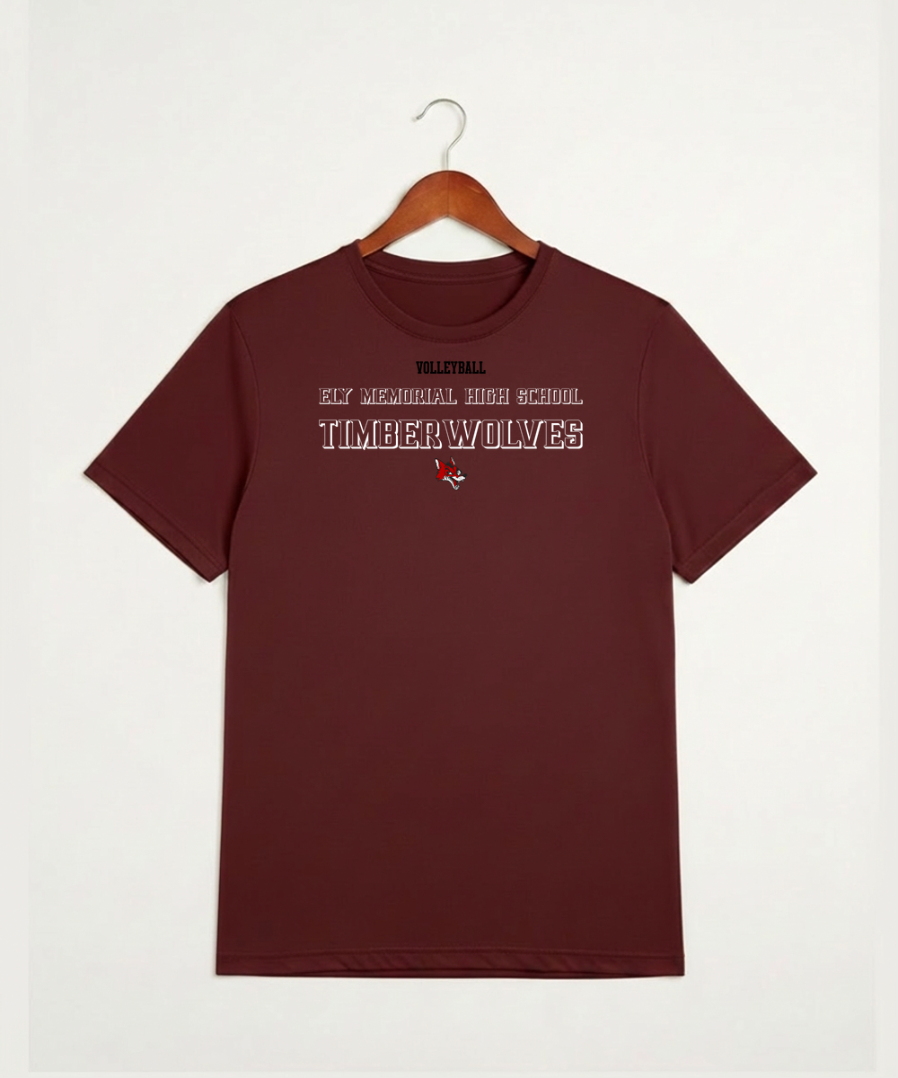 Ely Memorial High School Volleyball (Girls) - Cardinal Sport-Tek PosiCharge Competitor Tee. ST350