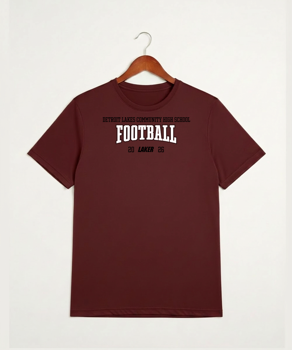 Detroit Lakes Community High School Football (Boys) - Cardinal Sport-Tek PosiCharge Competitor Tee. ST350