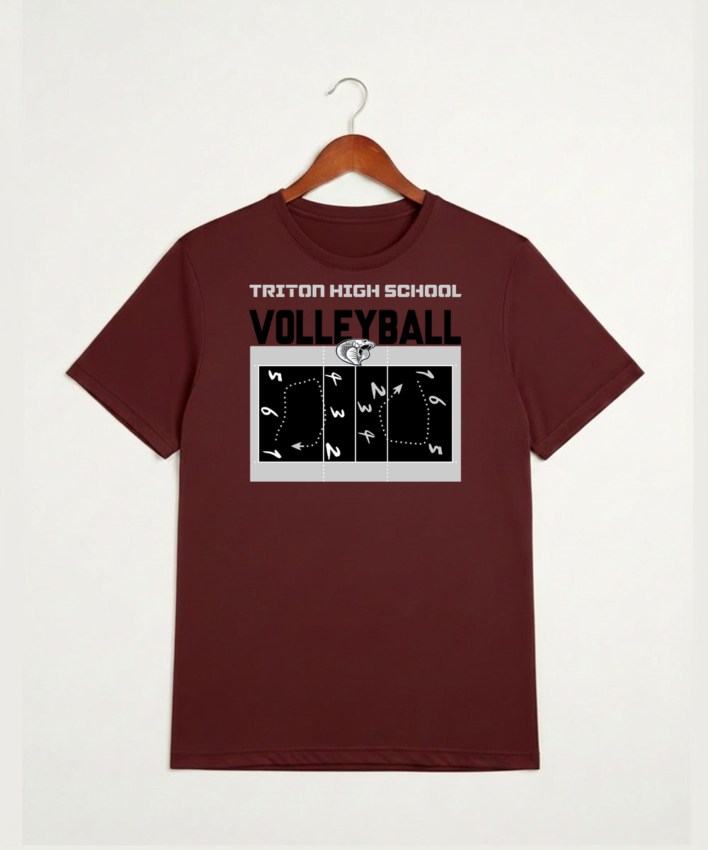 Triton High School Volleyball (Girls) - Cardinal Sport-Tek PosiCharge Competitor Tee. ST350