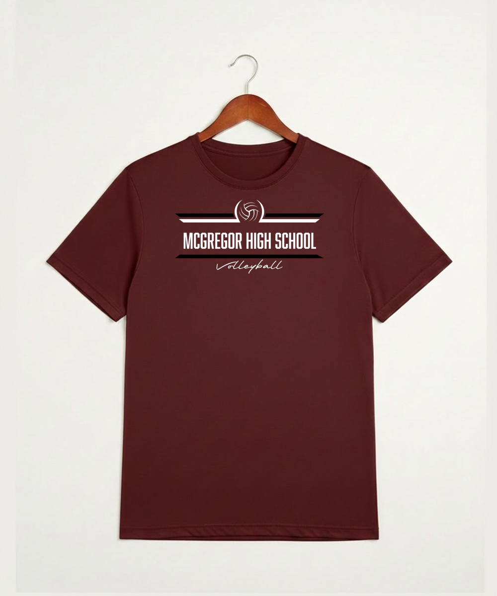 Mcgregor High School Volleyball (Girls) - Cardinal Sport-Tek PosiCharge Competitor Tee. ST350