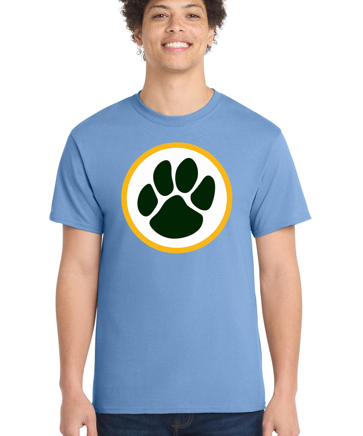 Ashwaubenon High School Football (Boys) - Carolina Blue Port & Co Core Cotton Tee. PC54