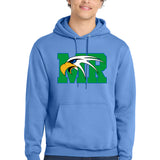 Maple River High School hockey_boys - Carolina Blue Port & Co Core Fleece Pullover Hooded Sweatshirt. PC78H