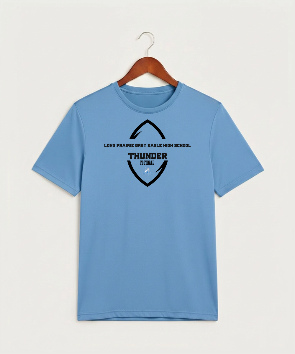 Long Prairie Grey Eagle High School Football (Boys) - Carolina Blue Sport-Tek PosiCharge Competitor Tee. ST350