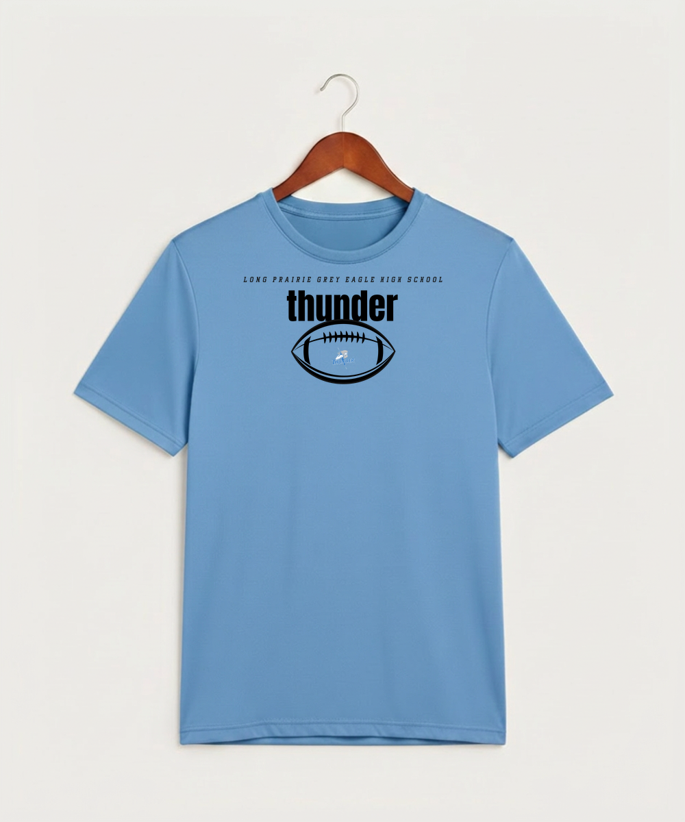 Long Prairie Grey Eagle High School Football (Boys) - Carolina Blue Sport-Tek PosiCharge Competitor Tee. ST350