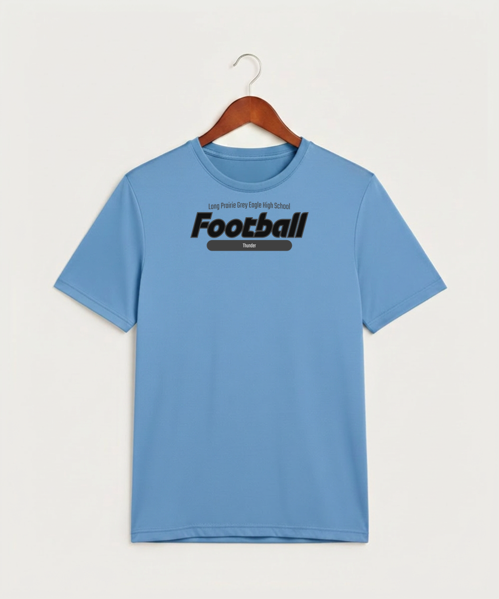 Long Prairie Grey Eagle High School Football (Boys) - Carolina Blue Sport-Tek PosiCharge Competitor Tee. ST350