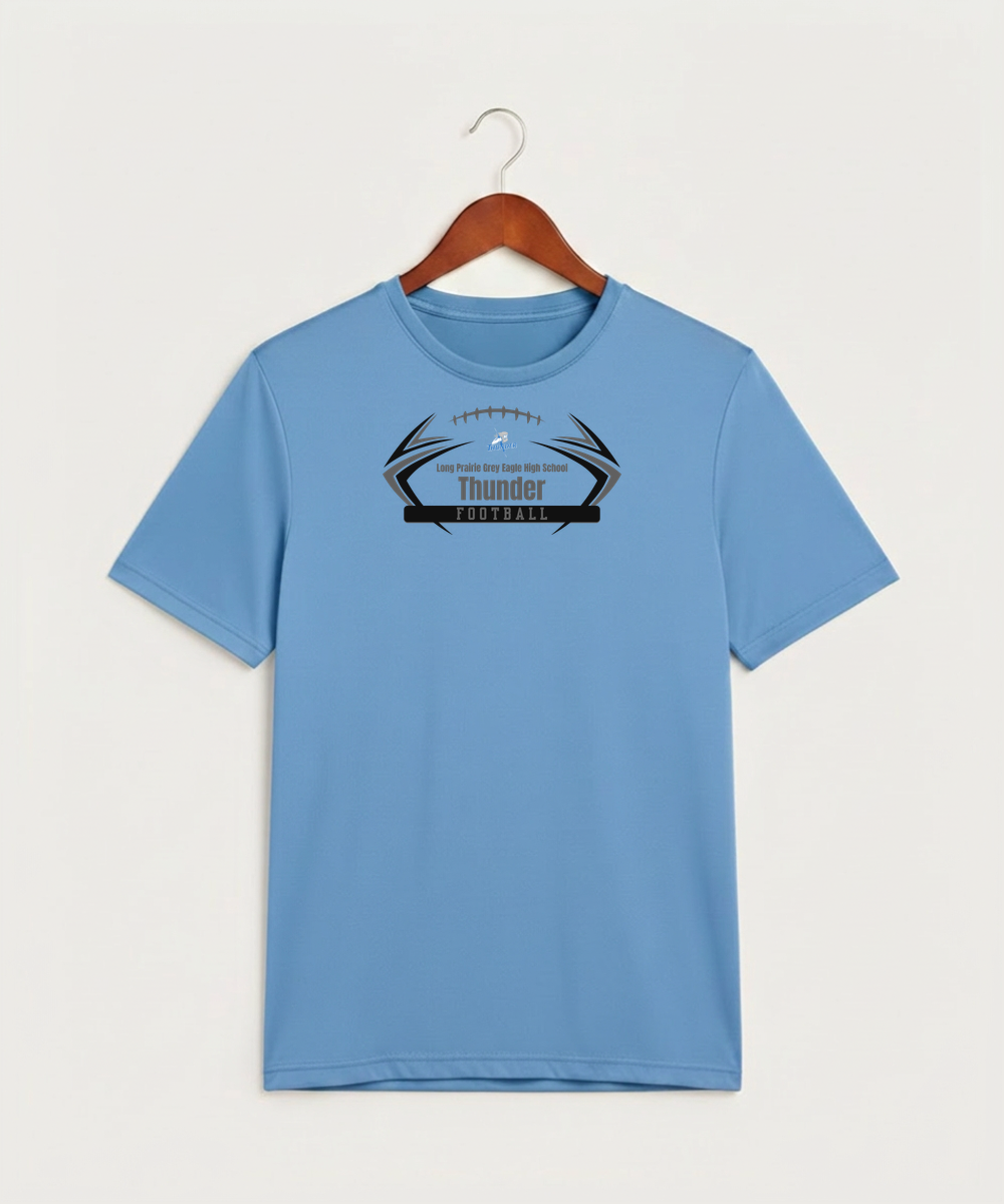 Long Prairie Grey Eagle High School Football (Boys) - Carolina Blue Sport-Tek PosiCharge Competitor Tee. ST350