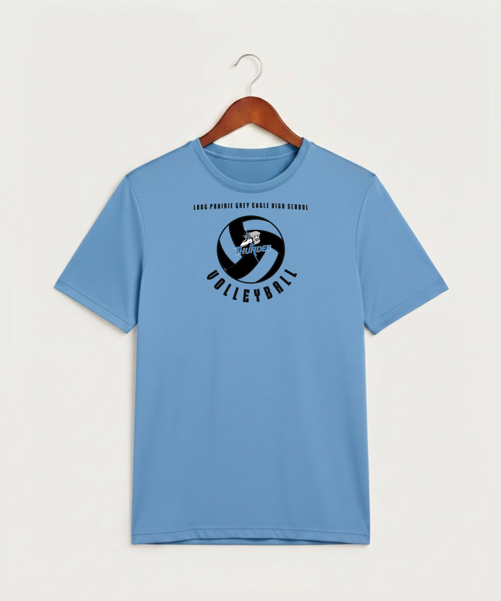 Long Prairie Grey Eagle High School Volleyball (Girls) - Carolina Blue Sport-Tek PosiCharge Competitor Tee. ST350