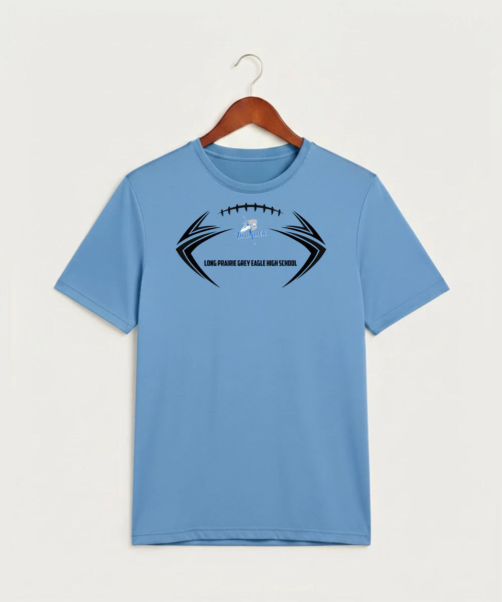 Long Prairie Grey Eagle High School Football (Boys) - Carolina Blue Sport-Tek PosiCharge Competitor Tee. ST350