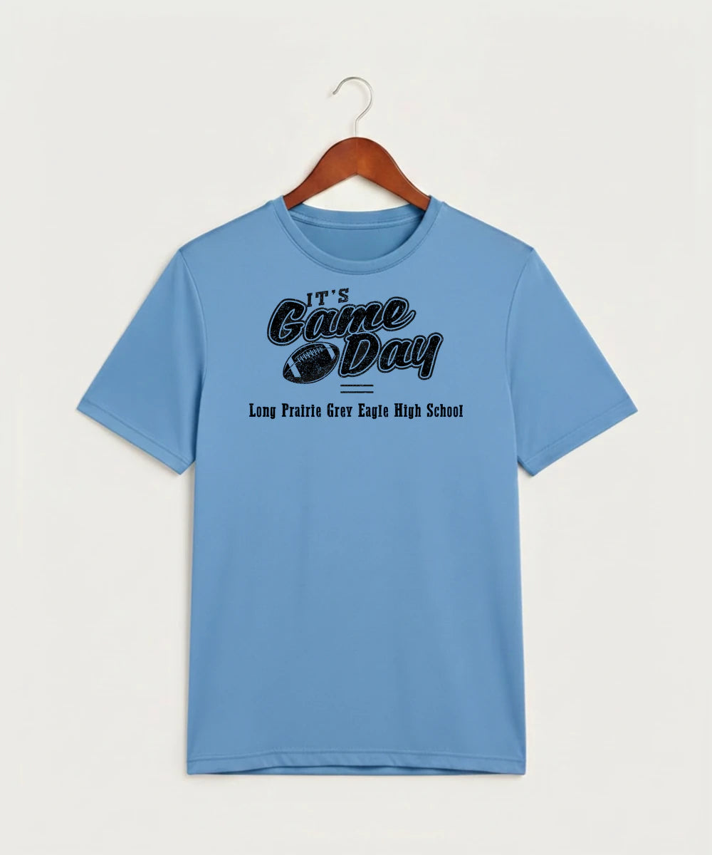 Long Prairie Grey Eagle High School Football (Boys) - Carolina Blue Sport-Tek PosiCharge Competitor Tee. ST350