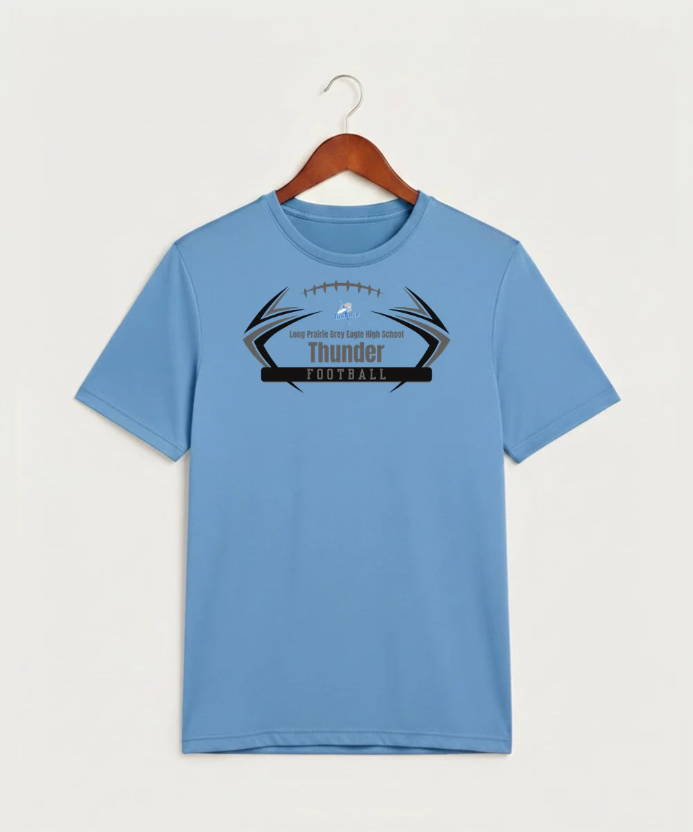 Long Prairie Grey Eagle High School Football (Boys) - Carolina Blue Sport-Tek PosiCharge Competitor Tee. ST350