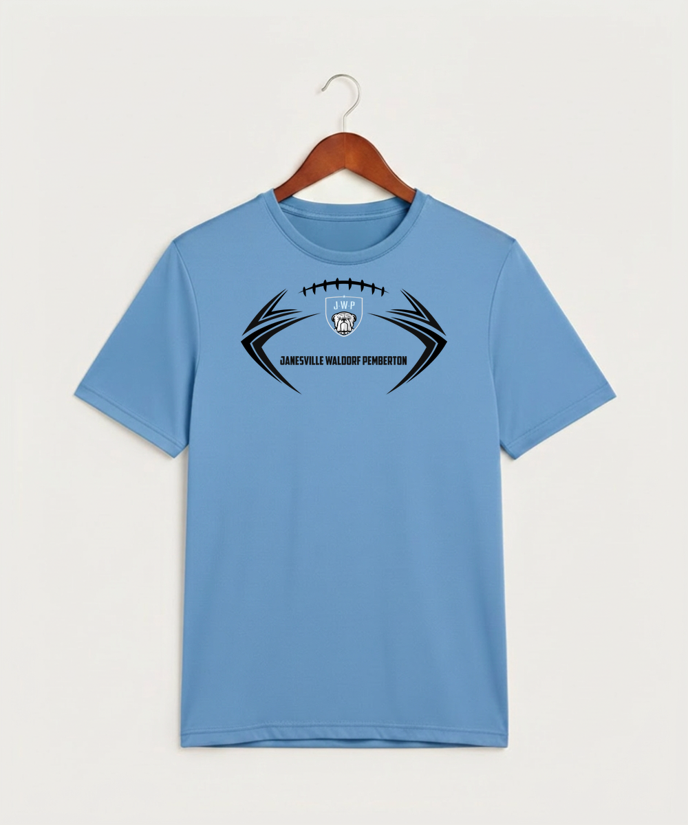 Janesville Waldorf Pemberton Football (Boys) - Carolina Blue Sport-Tek PosiCharge Competitor Tee. ST350