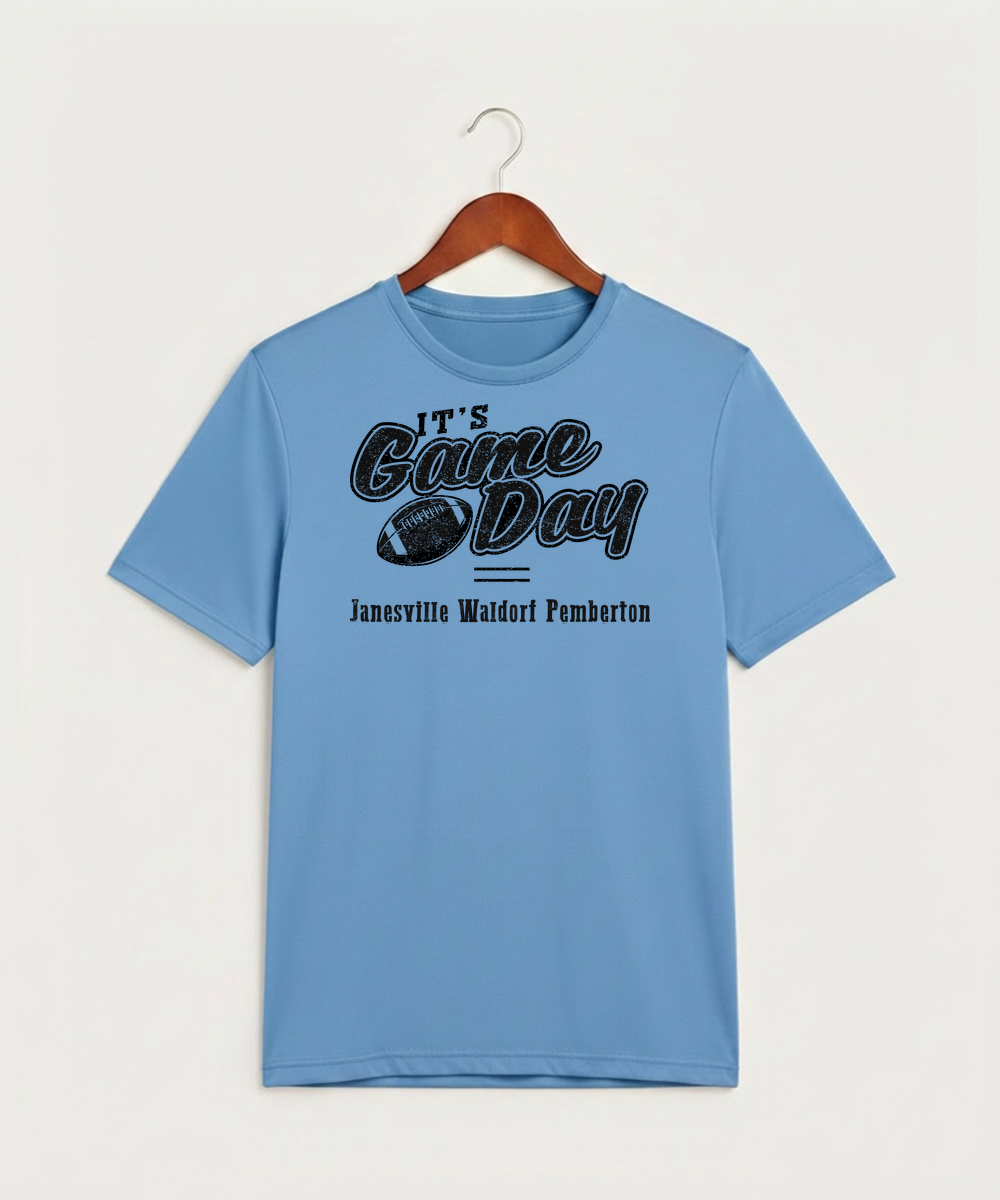Janesville Waldorf Pemberton Football (Boys) - Carolina Blue Sport-Tek PosiCharge Competitor Tee. ST350