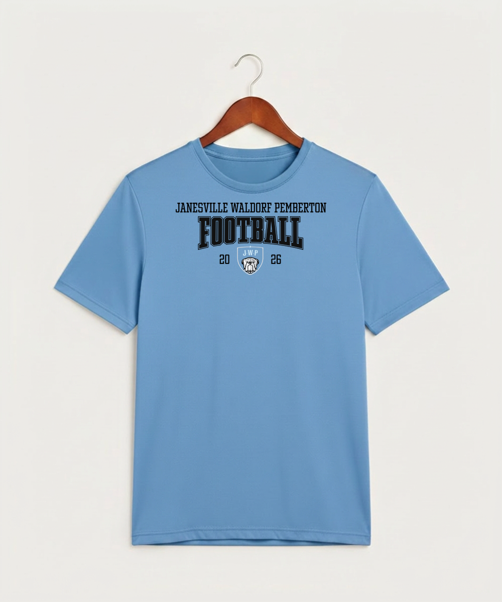Janesville Waldorf Pemberton Football (Boys) - Carolina Blue Sport-Tek PosiCharge Competitor Tee. ST350