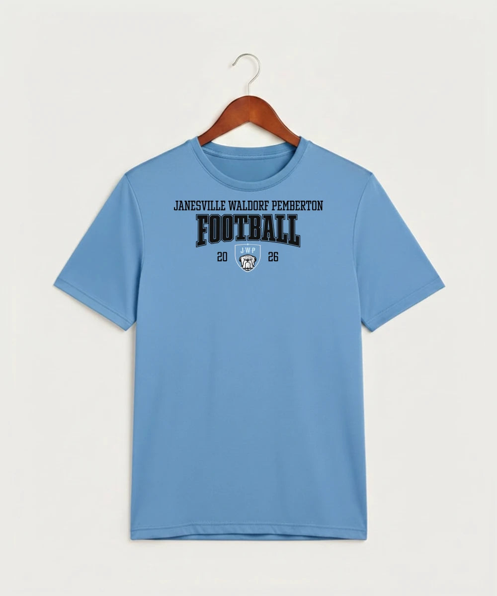 Janesville Waldorf Pemberton Football (Boys) - Carolina Blue Sport-Tek PosiCharge Competitor Tee. ST350