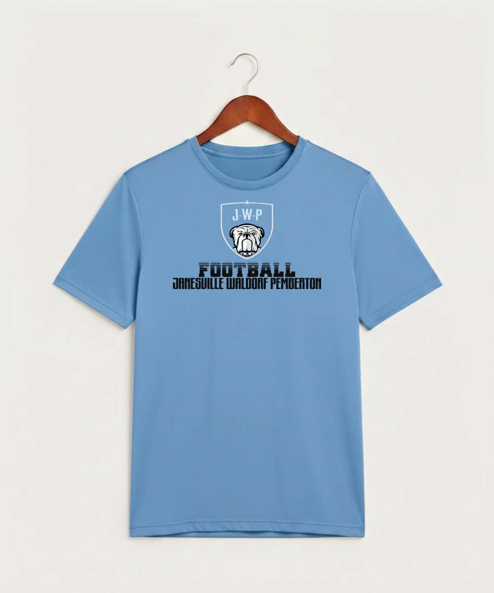 Janesville Waldorf Pemberton Football (Boys) - Carolina Blue Sport-Tek PosiCharge Competitor Tee. ST350