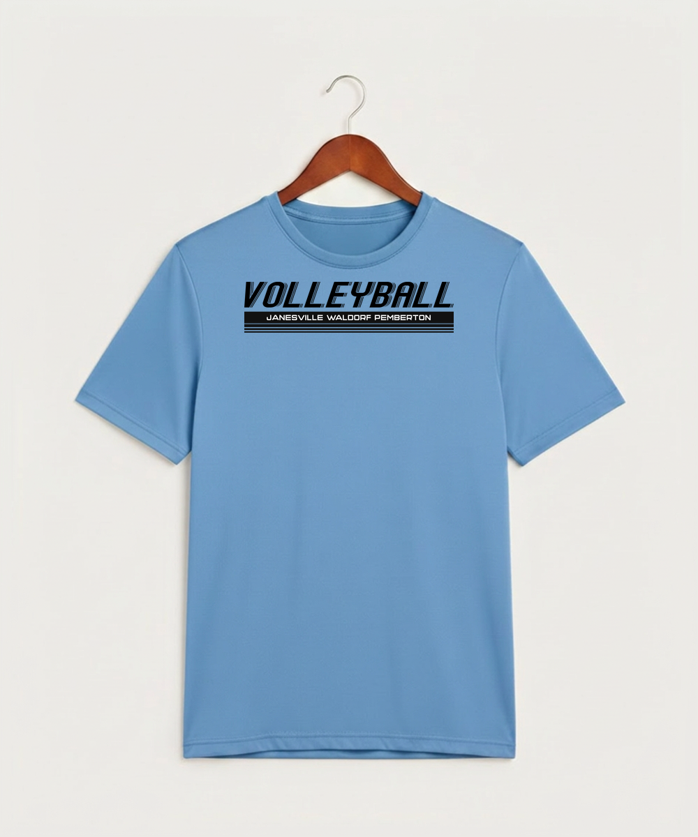 Janesville Waldorf Pemberton Volleyball (Girls) - Carolina Blue Sport-Tek PosiCharge Competitor Tee. ST350