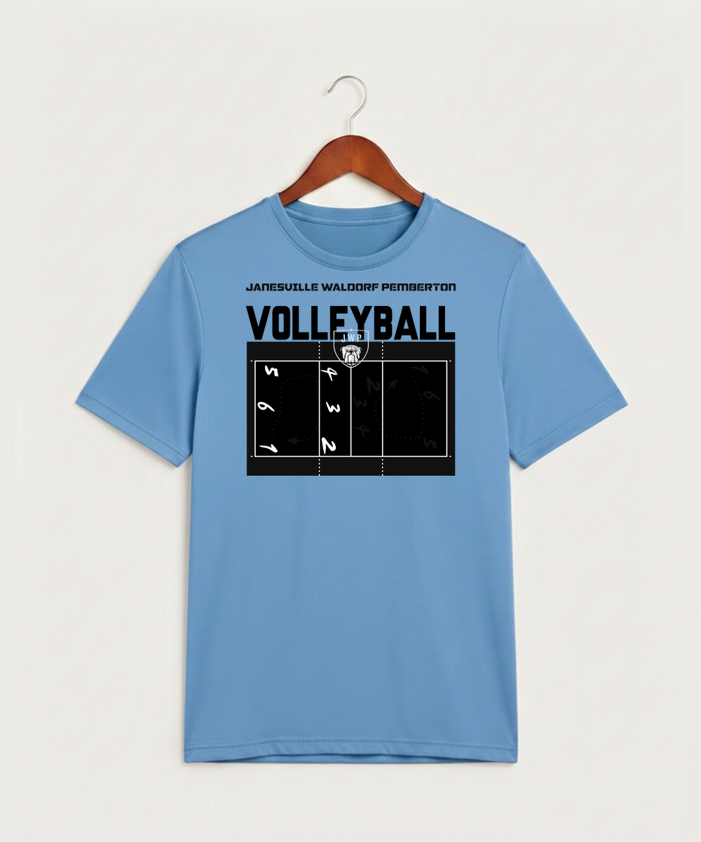 Janesville Waldorf Pemberton Volleyball (Girls) - Carolina Blue Sport-Tek PosiCharge Competitor Tee. ST350