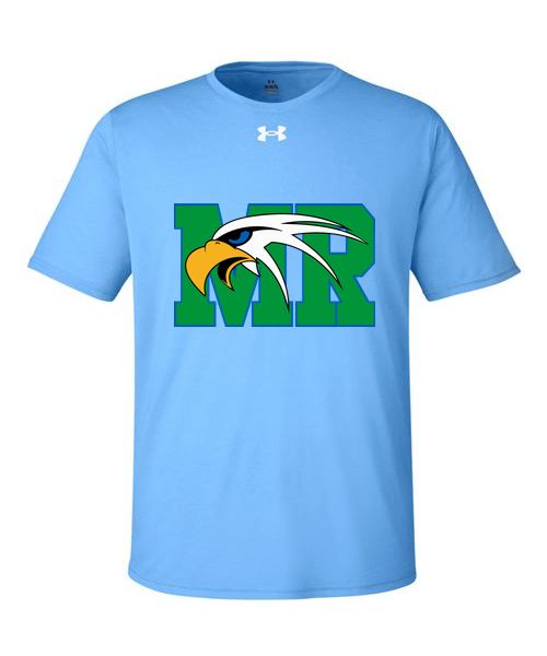 Maple River High School cross_country_girls - Carolina Blue/ White Men's Team Tech™ T-Shirt