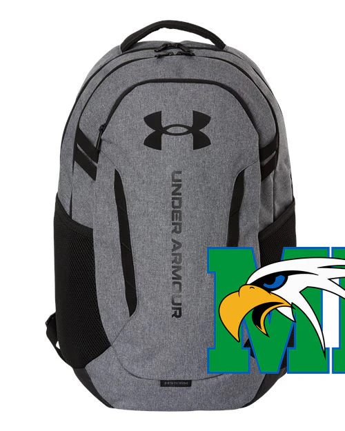 Maple River High School hockey_boys - Castlerock Heather/ Black Hustle Backpack 6.0