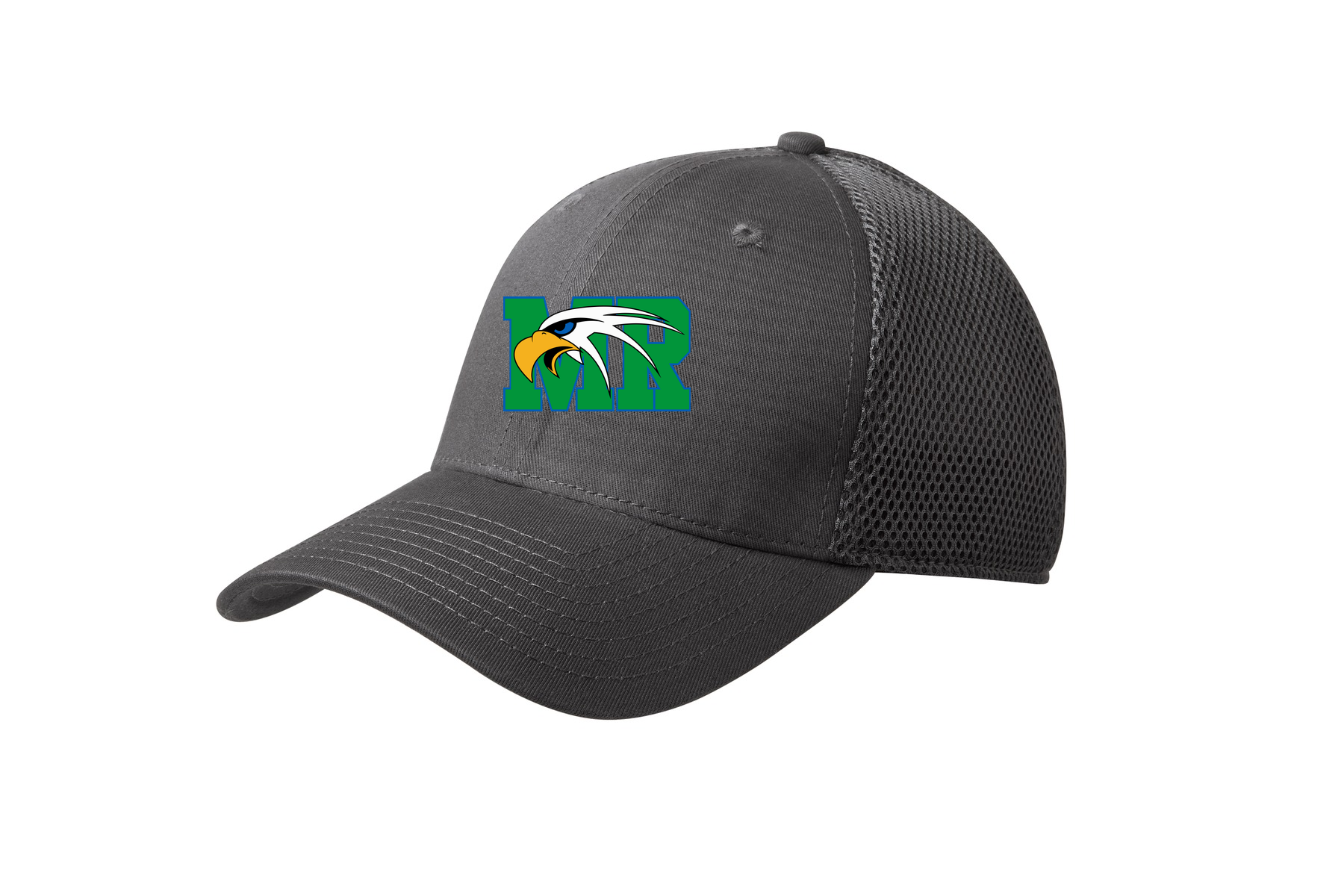 Maple River High School hockey_boys - Charcoal/ Charcoal New Era - Stretch Mesh Cap. NE1020