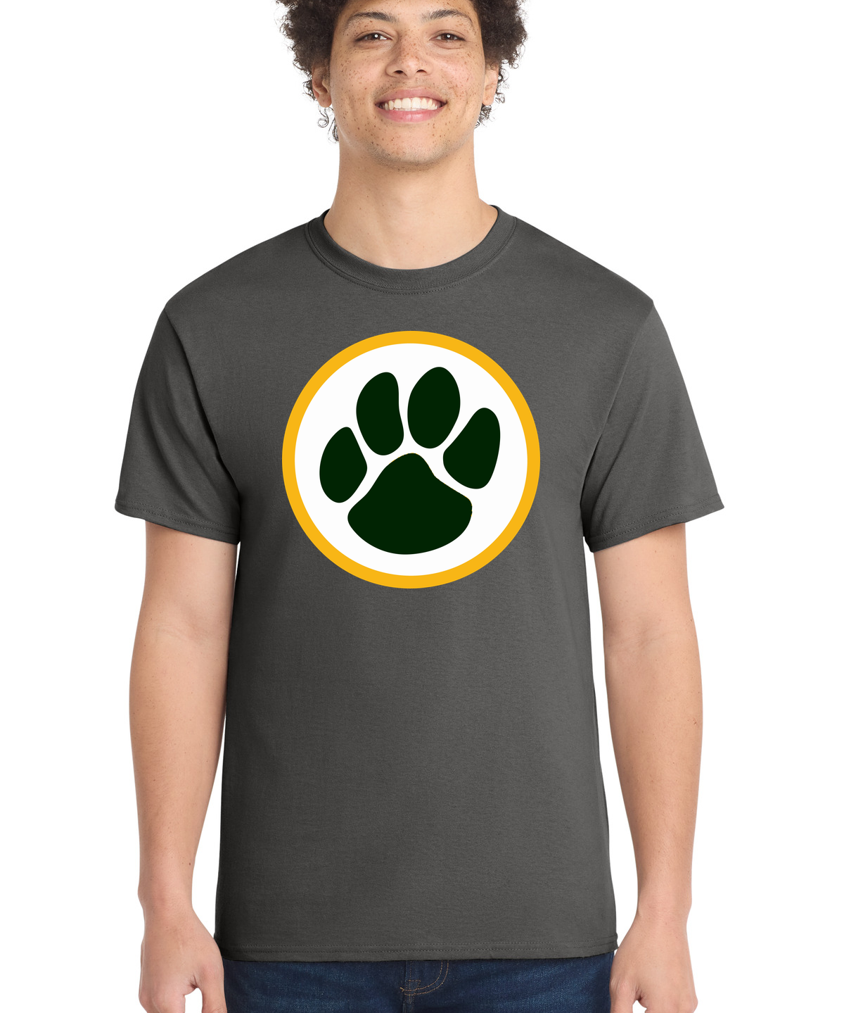 Ashwaubenon High School Football (Boys) - Charcoal Port & Co Core Cotton Tee. PC54