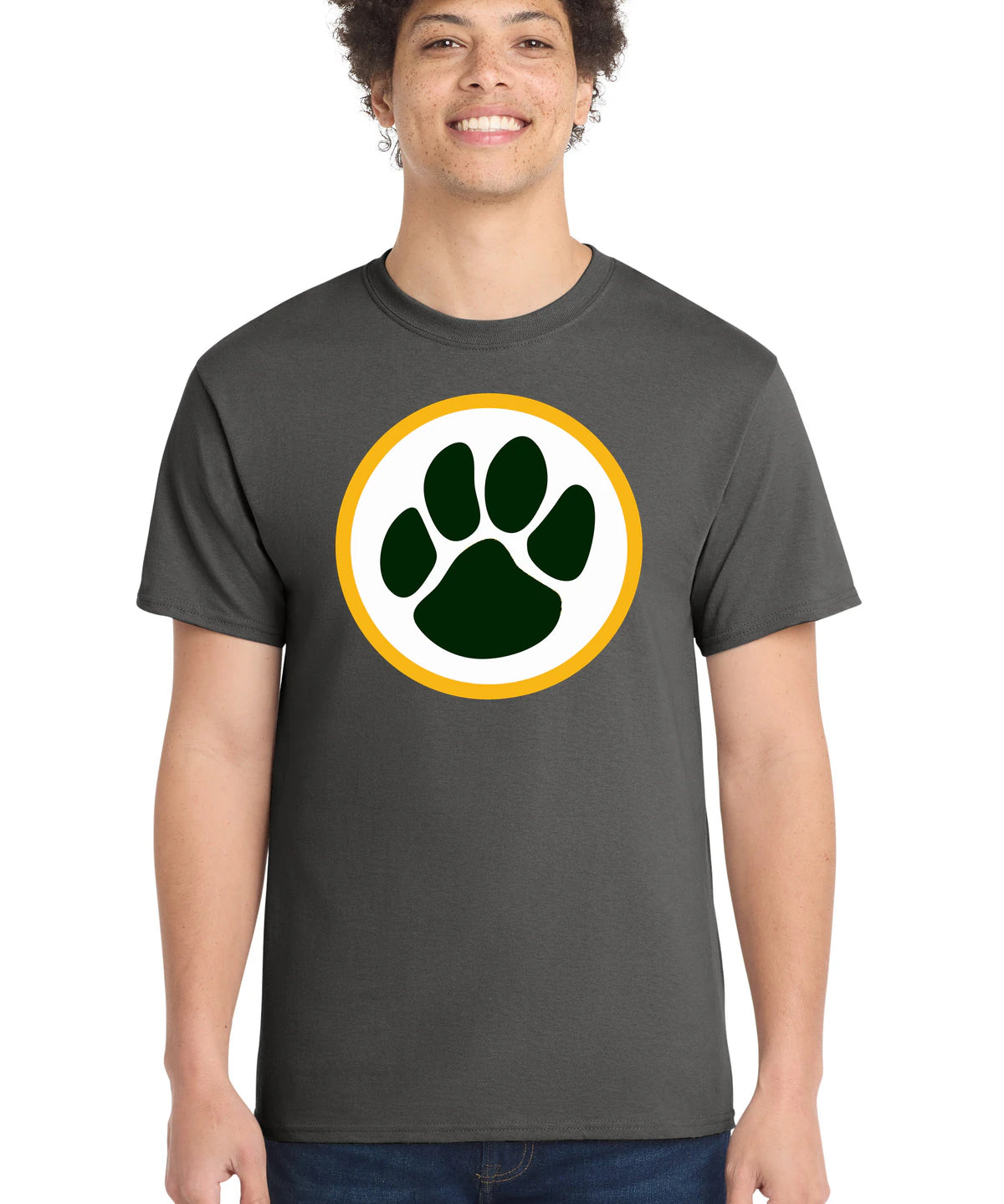 Ashwaubenon High School Football (Boys) - Charcoal Port & Co Core Cotton Tee. PC54