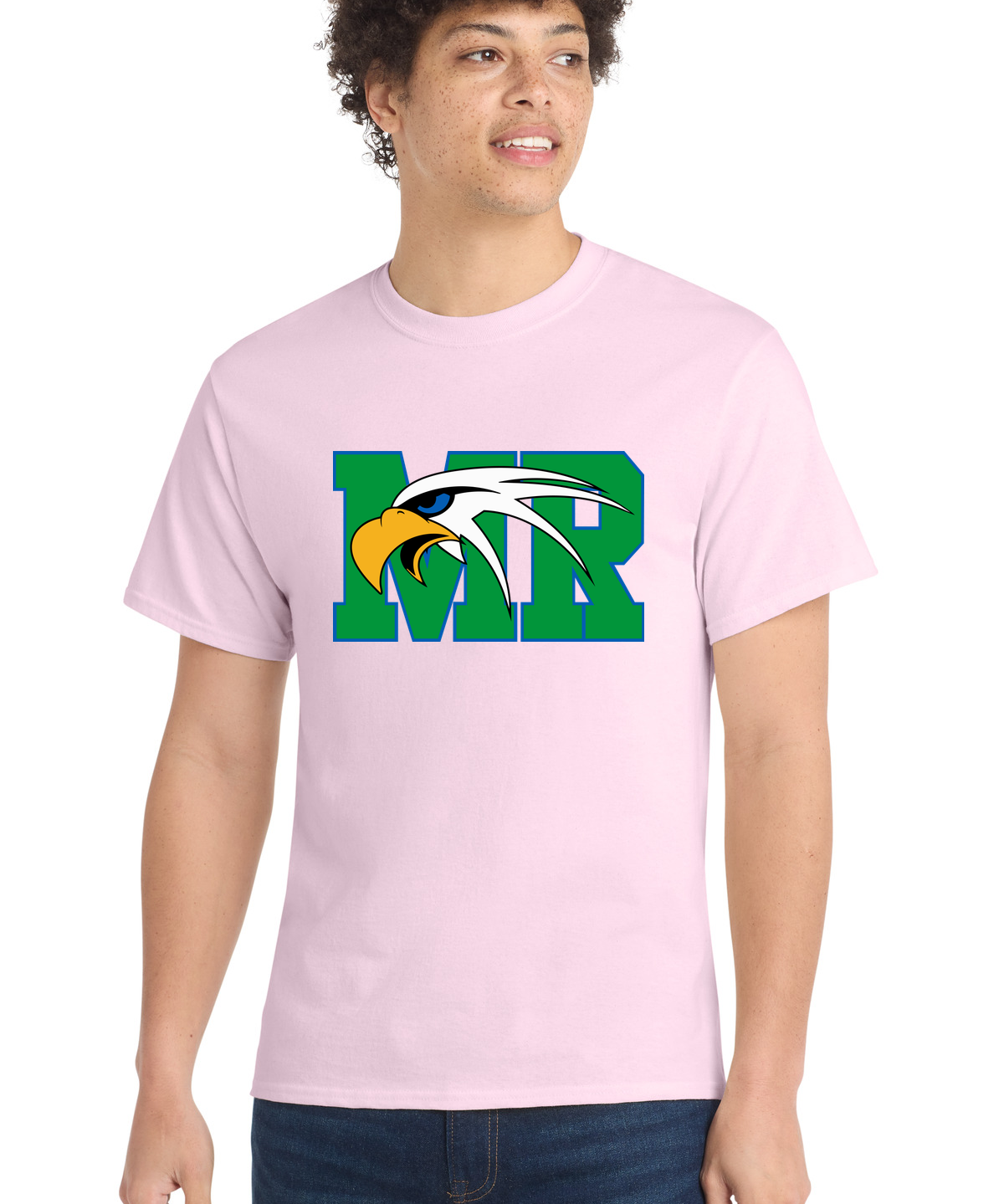 Maple River High School hockey_boys - Cherry Blossom Port & Co Core Cotton Tee. PC54