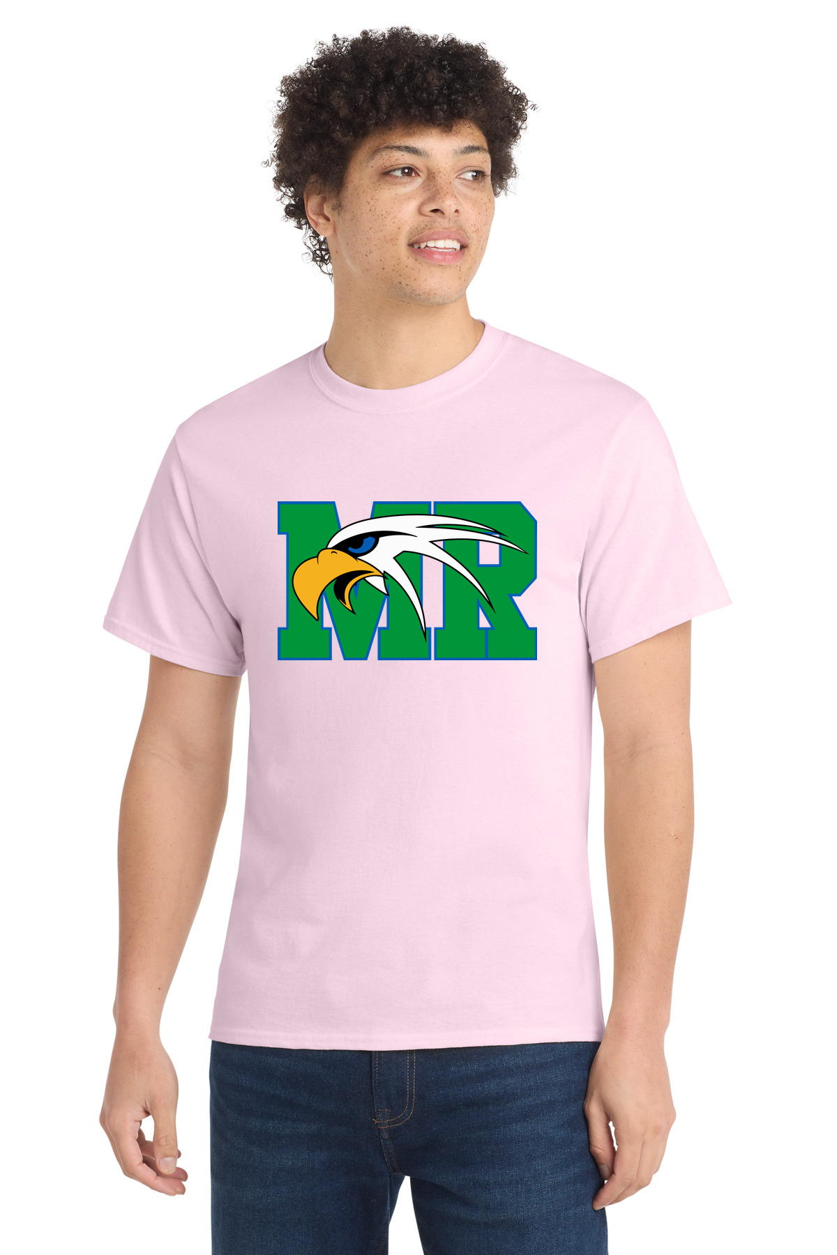 Maple River High School hockey_boys - Cherry Blossom Port & Co Core Cotton Tee. PC54