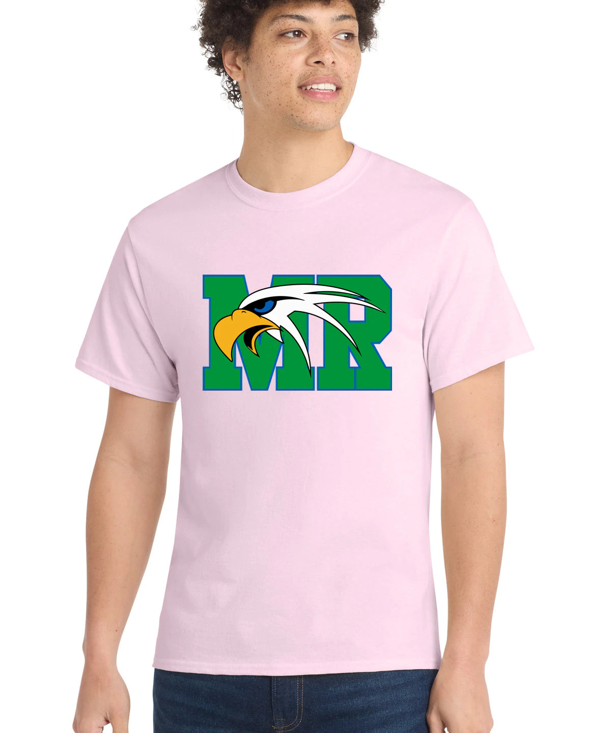 Maple River High School hockey_boys - Cherry Blossom Port & Co Core Cotton Tee. PC54