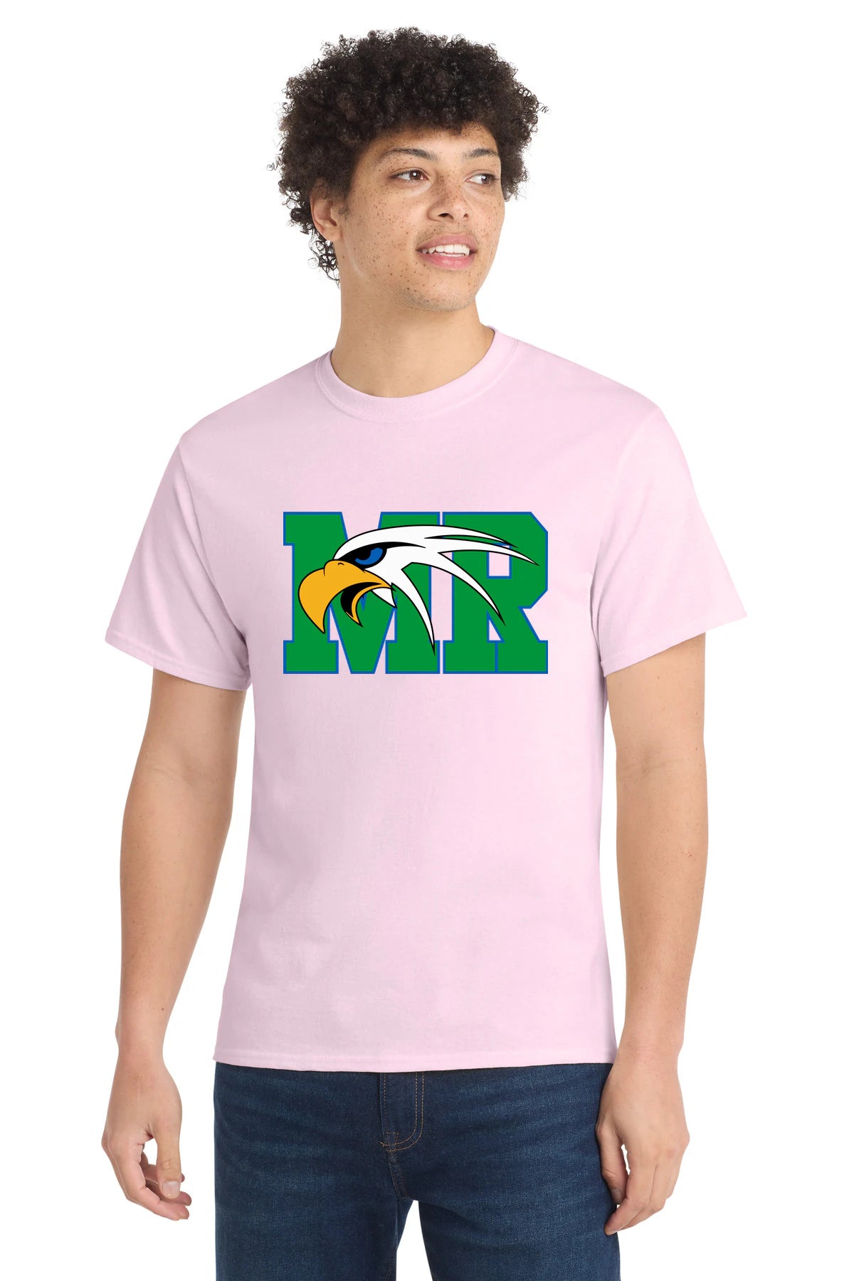 Maple River High School hockey_boys - Cherry Blossom Port & Co Core Cotton Tee. PC54