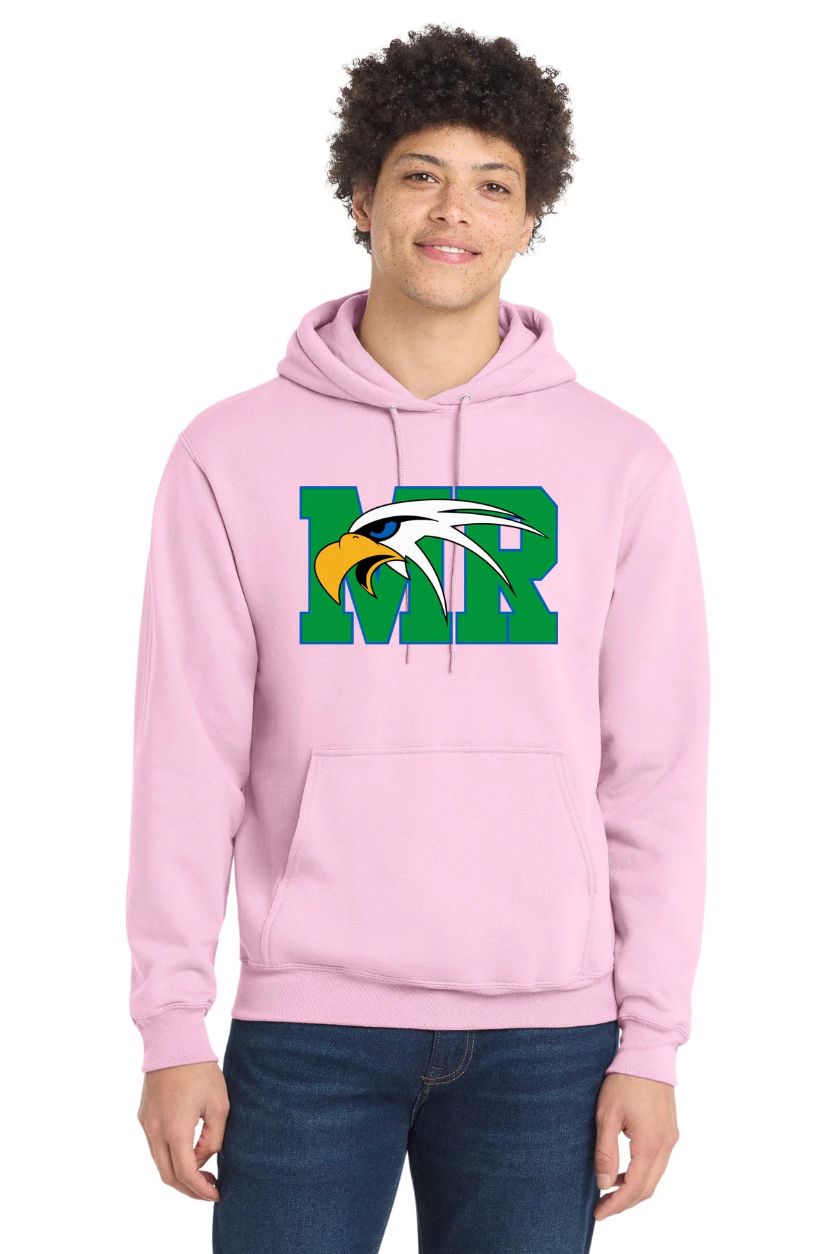 Maple River High School hockey_boys - Cherry Blossom Port & Co Core Fleece Pullover Hooded Sweatshirt. PC78H