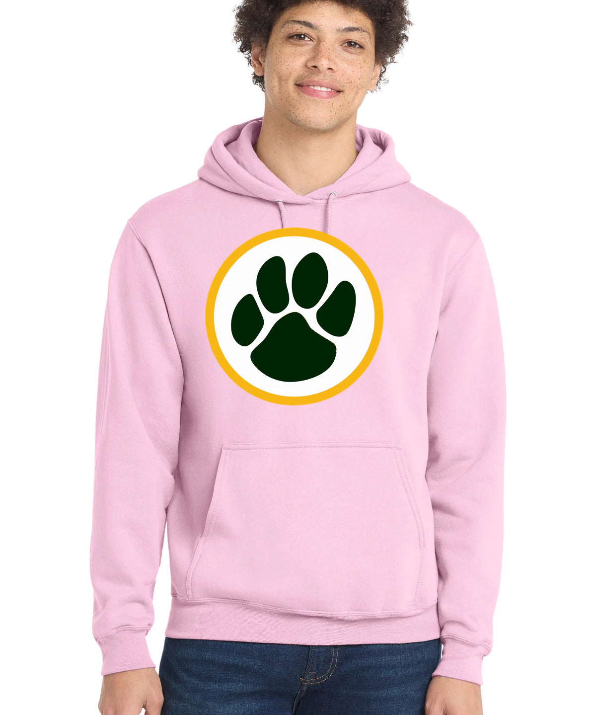 Ashwaubenon High School Football (Boys) - Cherry Blossom Port & Co Core Fleece Pullover Hooded Sweatshirt. PC78H