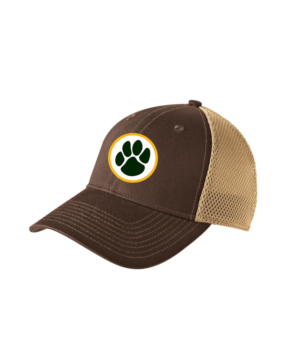 Ashwaubenon High School Football (Boys) - Chocolate/ Khaki New Era - Stretch Mesh Cap. NE1020