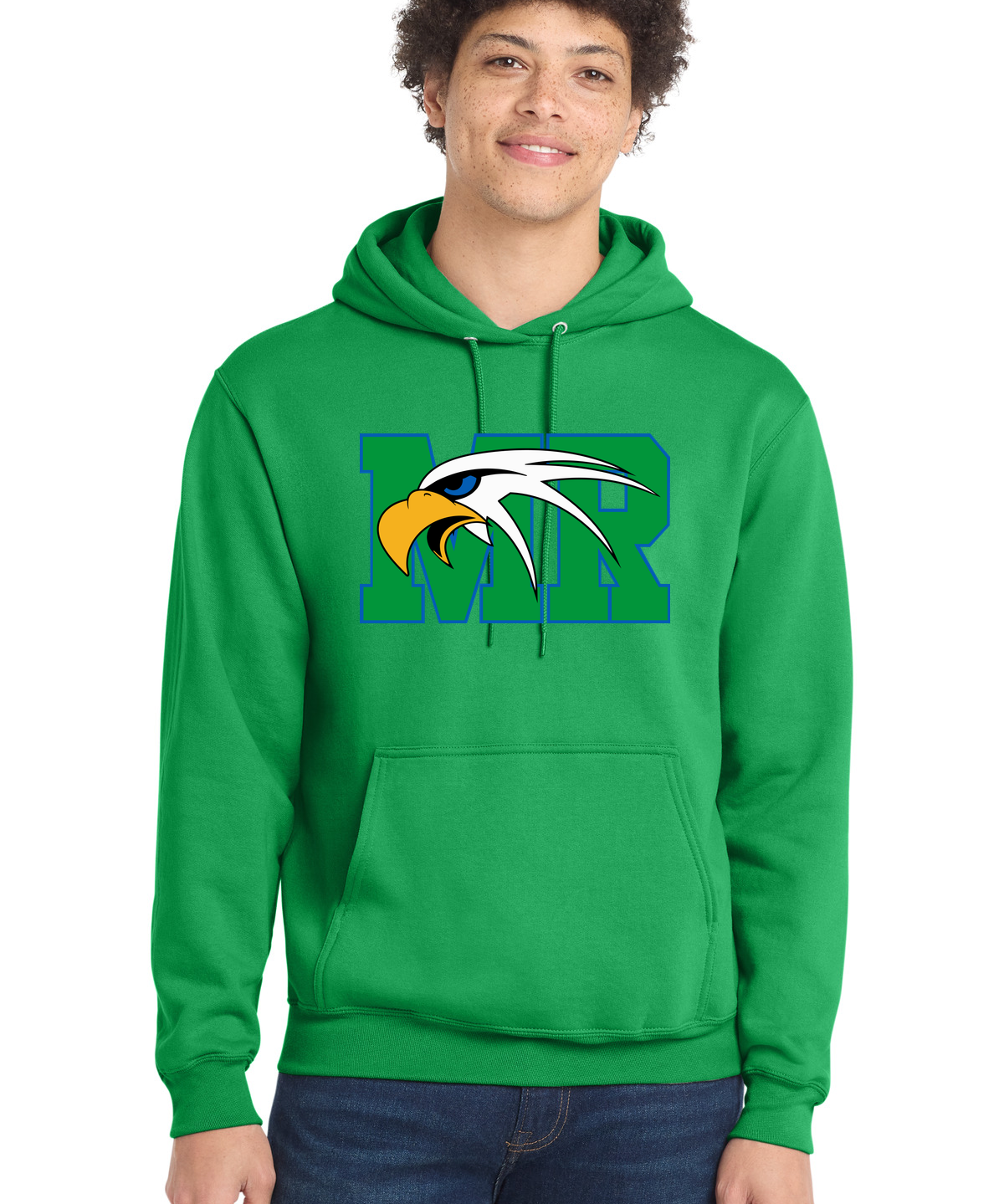 Maple River High School hockey_boys - Clover Green Port & Co Core Fleece Pullover Hooded Sweatshirt. PC78H