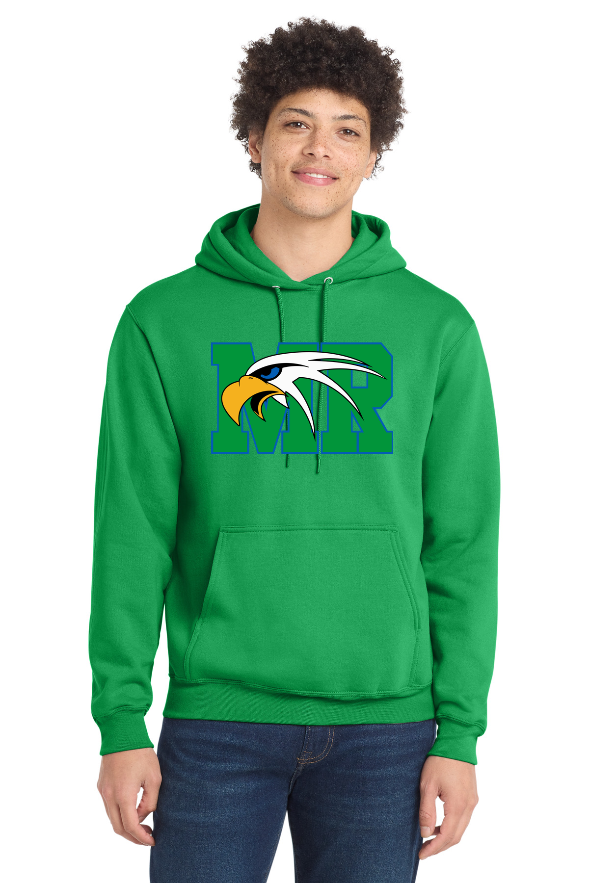 Maple River High School hockey_boys - Clover Green Port & Co Core Fleece Pullover Hooded Sweatshirt. PC78H