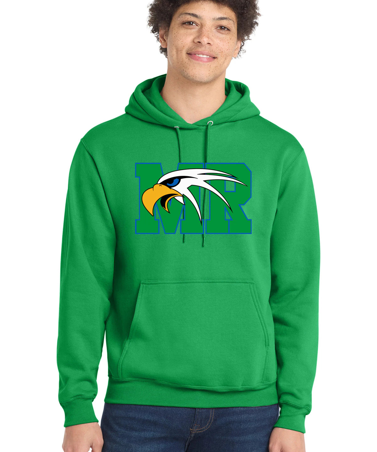 Maple River High School hockey_boys - Clover Green Port & Co Core Fleece Pullover Hooded Sweatshirt. PC78H