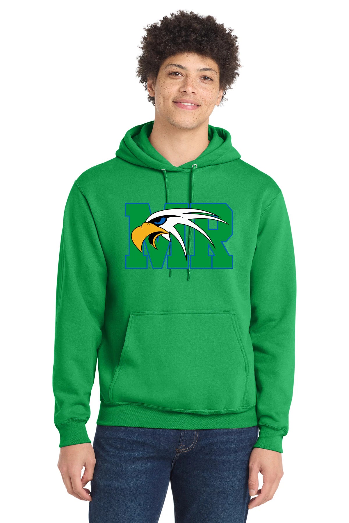 Maple River High School hockey_boys - Clover Green Port & Co Core Fleece Pullover Hooded Sweatshirt. PC78H