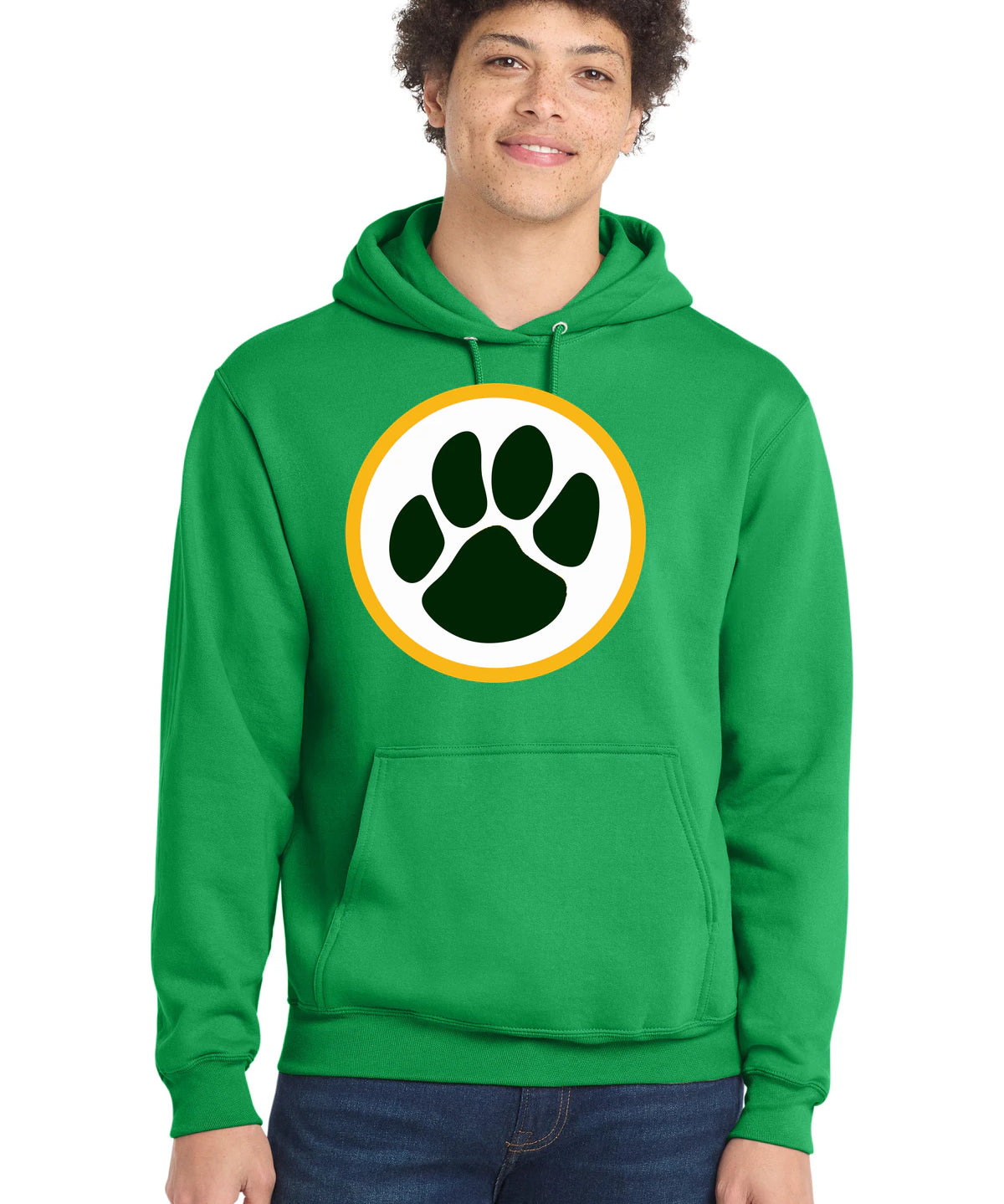 Ashwaubenon High School Football (Boys) - Clover Green Port & Co Core Fleece Pullover Hooded Sweatshirt. PC78H