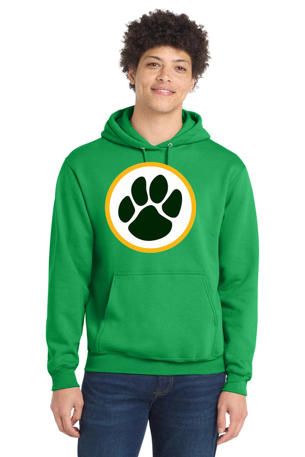 Ashwaubenon High School Football (Boys) - Clover Green Port & Co Core Fleece Pullover Hooded Sweatshirt. PC78H