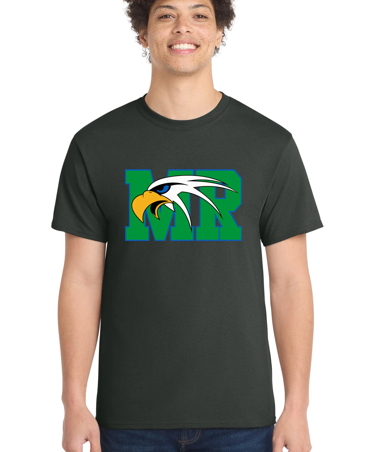Maple River High School hockey_boys - Coal Grey Port & Co Core Cotton Tee. PC54