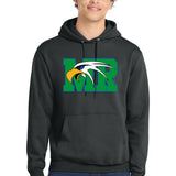 Maple River High School hockey_boys - Coal Grey Port & Co Core Fleece Pullover Hooded Sweatshirt. PC78H